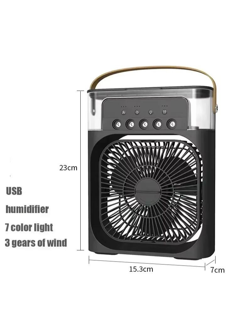 Ventoinha Humidificadora Portátil 3-em-1 com Luz LED e Aromaterapia thumbnail 11